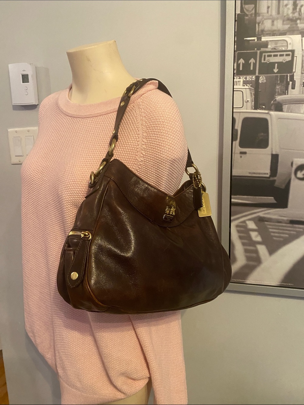 Vintage Y2K Coach Madison Leather shoulder bag